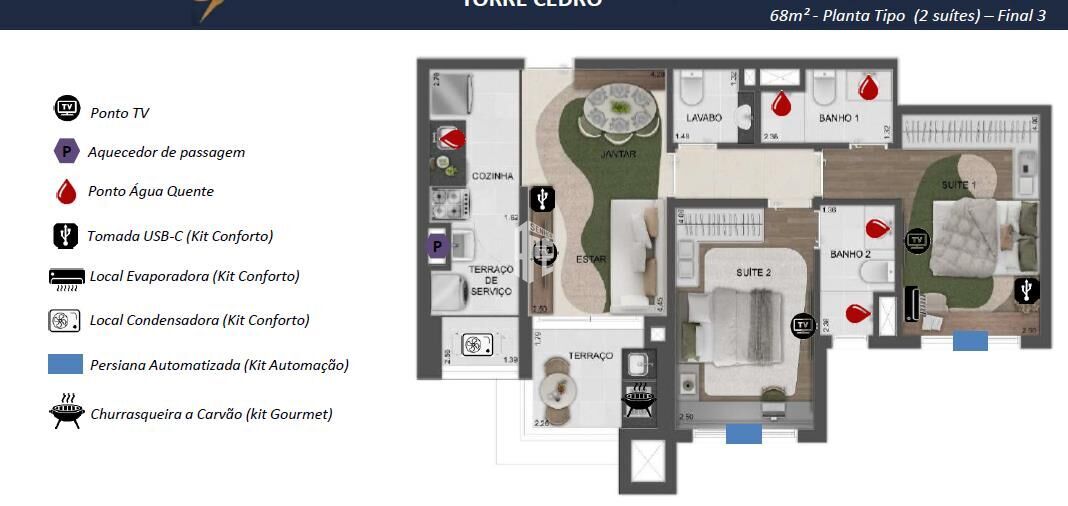 Apartamento, 3 quartos, 79 m² - Foto 73