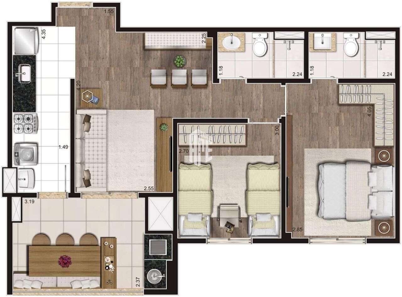 Apartamento, 2 quartos, 65 m² - Foto 78
