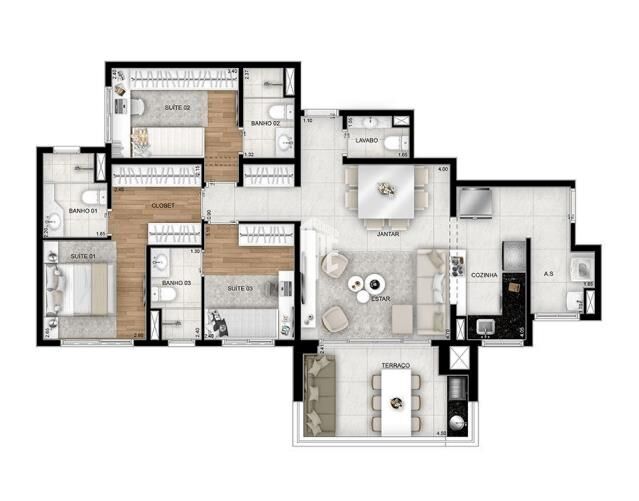 Apartamento, 3 quartos, 103 m² - Foto 90