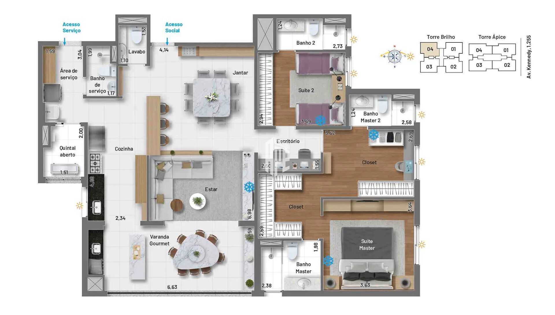 Apartamento, 3 quartos, 151 m² - Foto 43