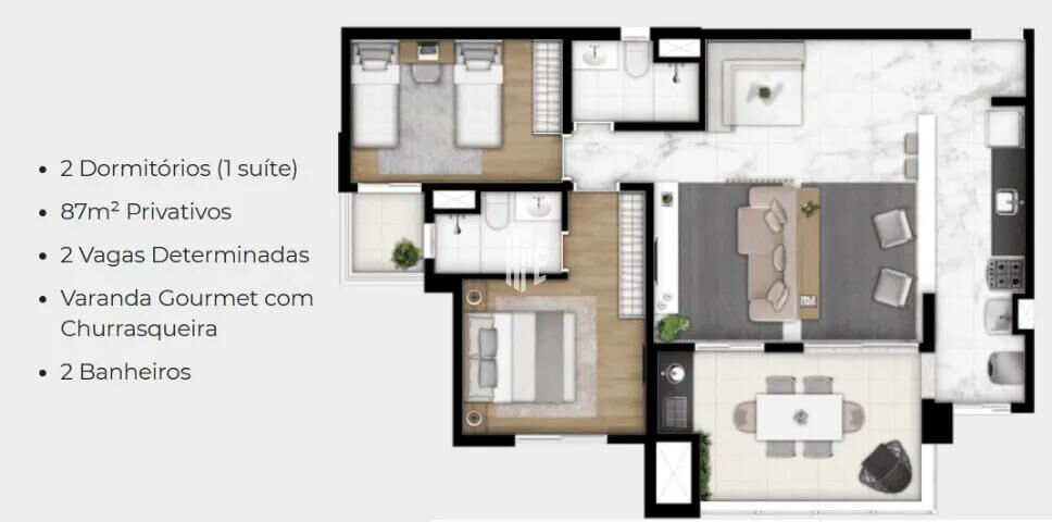 Apartamento à venda com 2 quartos, 87m² - Foto 29