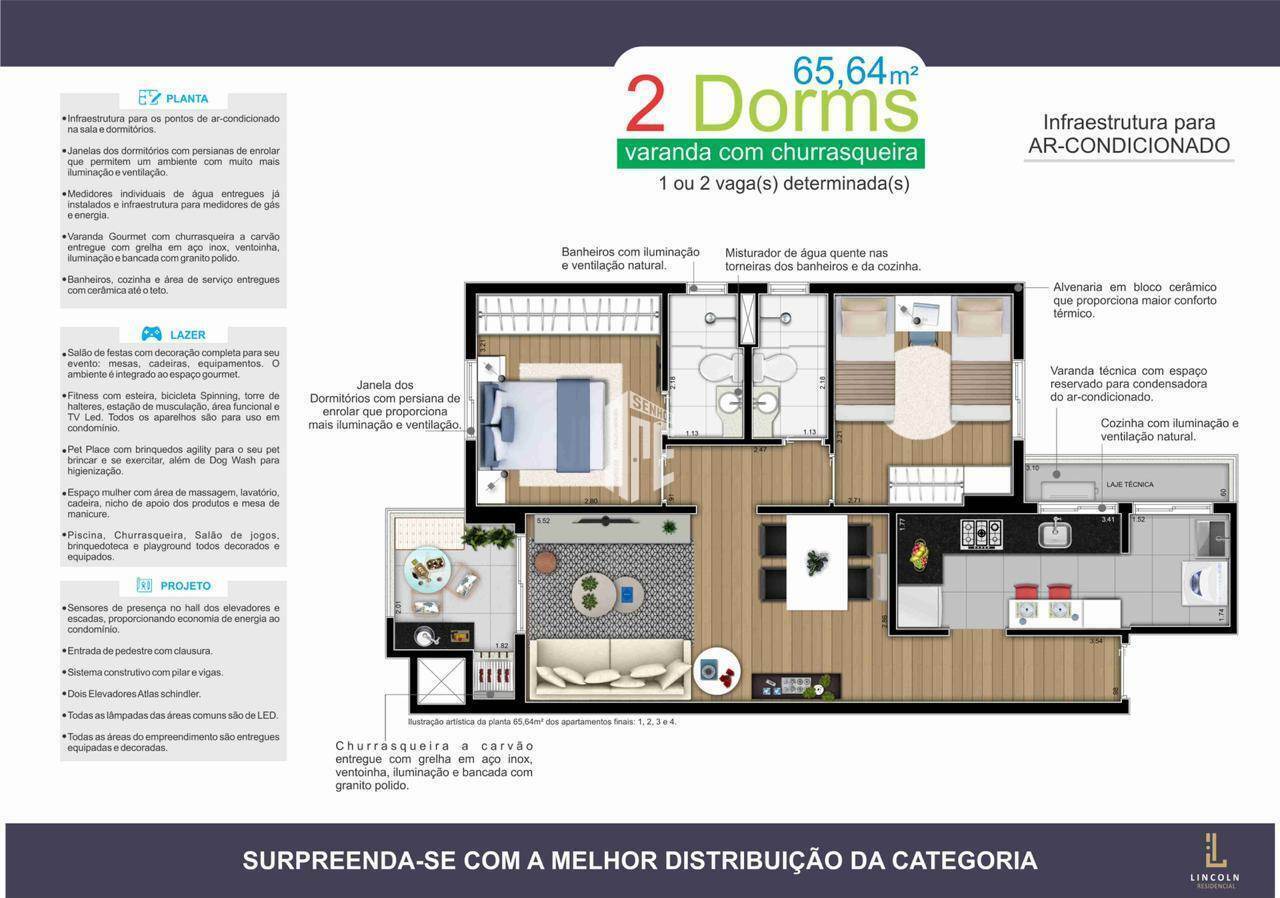 Apartamento à venda com 2 quartos, 64m² - Foto 46