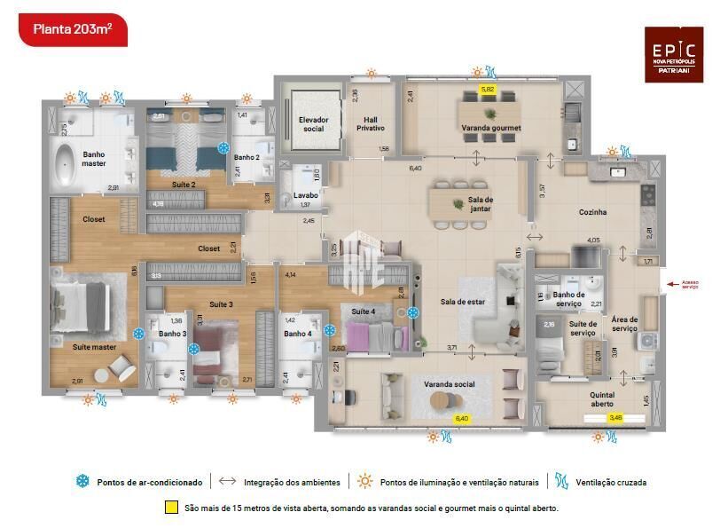 Apartamento à venda com 4 quartos, 203m² - Foto 52