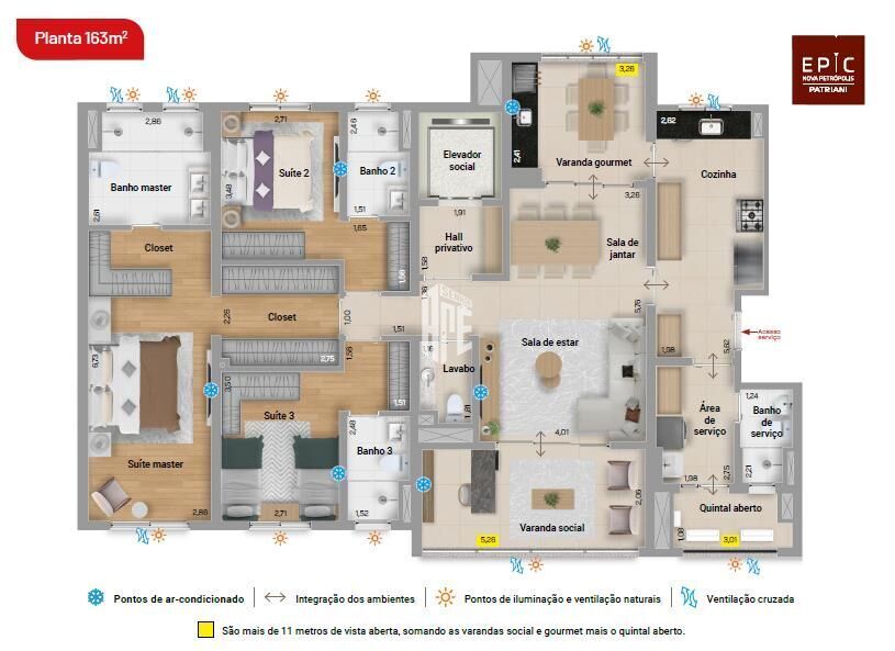 Apartamento, 3 quartos, 163 m² - Foto 51