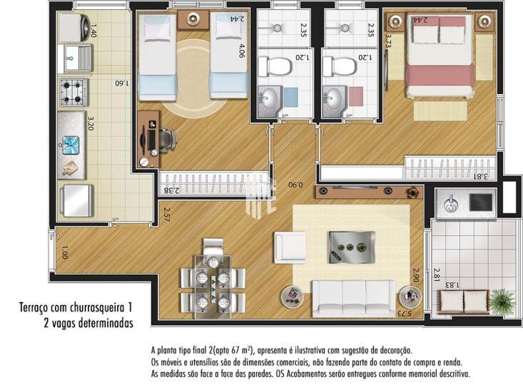 Apartamento à venda com 2 quartos, 67m² - Foto 23