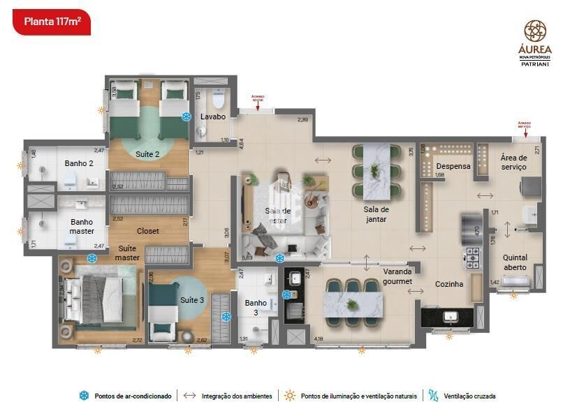 Apartamento à venda com 3 quartos, 117m² - Foto 44