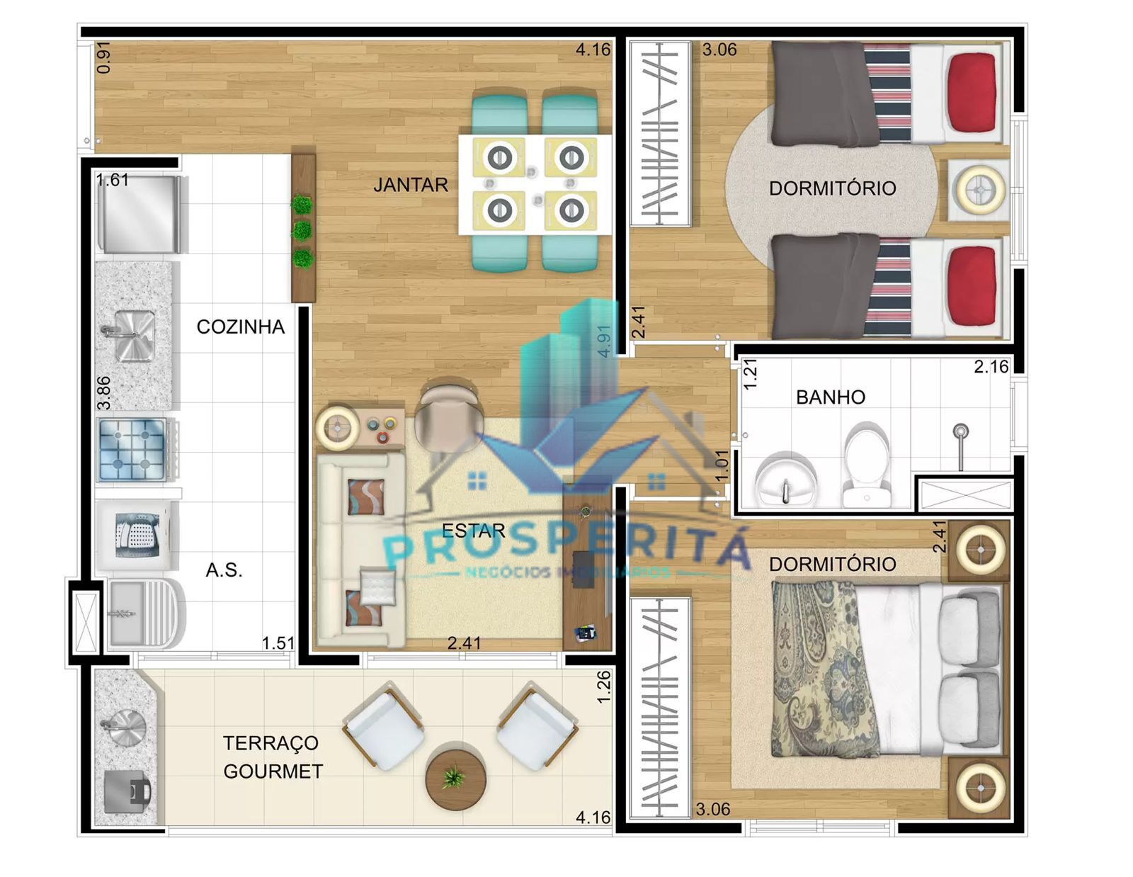 Apartamento, 2 quartos, 49 m² - Foto 21