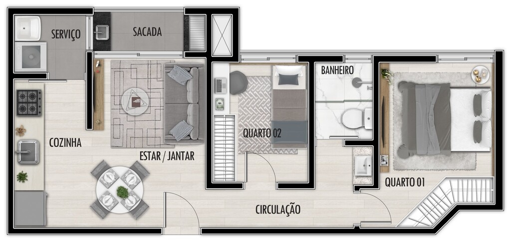 Apartamento à venda com 2 quartos, 42m² - Foto 27