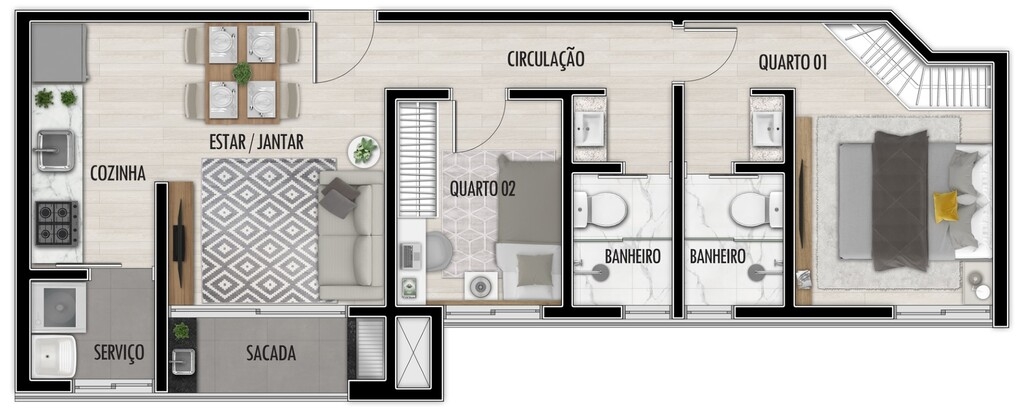 Apartamento à venda com 2 quartos, 42m² - Foto 28