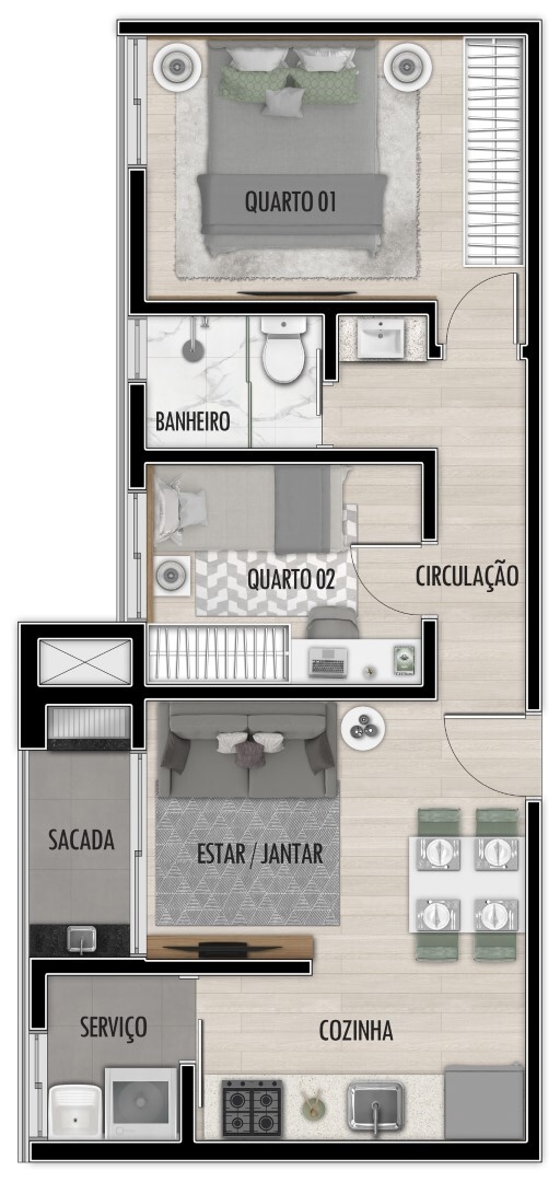 Apartamento à venda com 2 quartos, 42m² - Foto 26