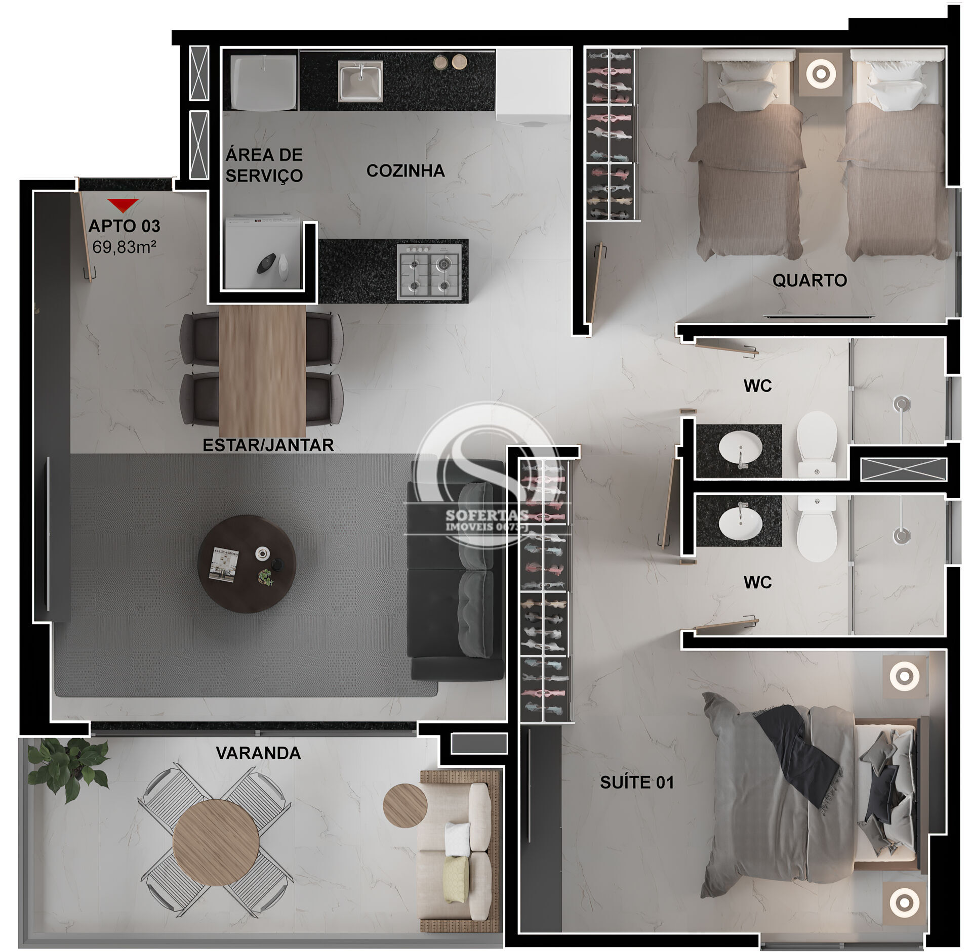 Apartamento à venda com 2 quartos, 69m² - Foto 16