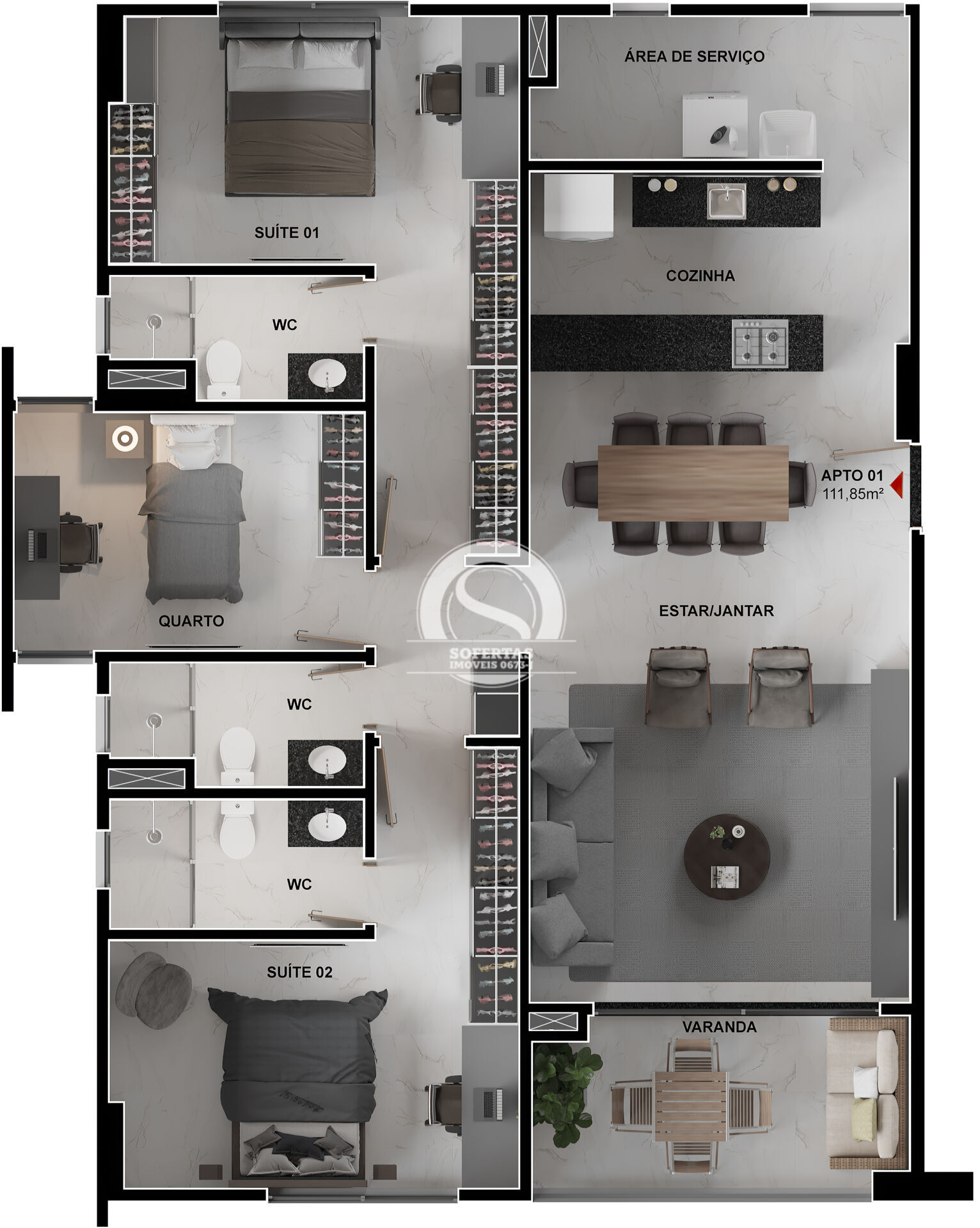 Apartamento à venda com 2 quartos, 69m² - Foto 18