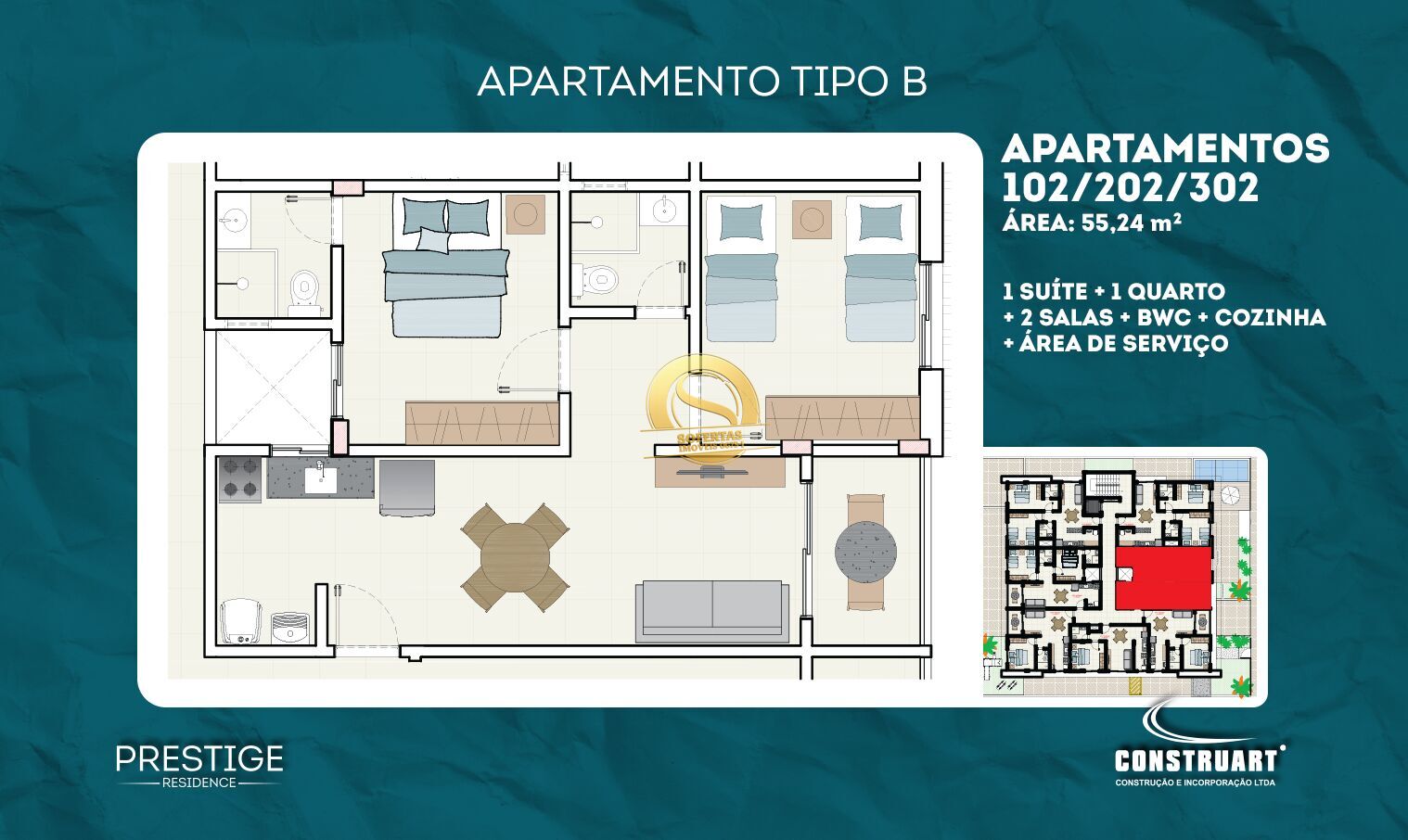 Apartamento, 2 quartos, 55 m² - Foto 4