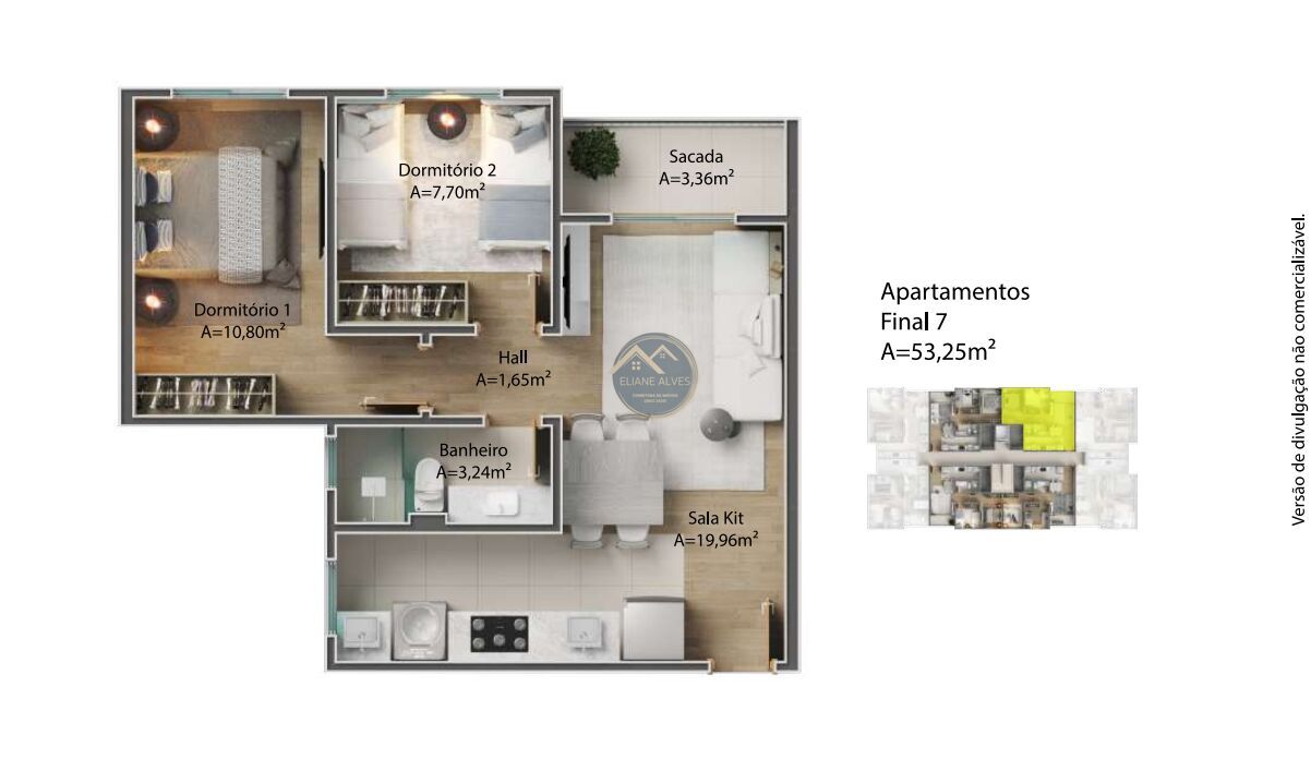 Apartamento à venda com 2 quartos, 53m² - Foto 25