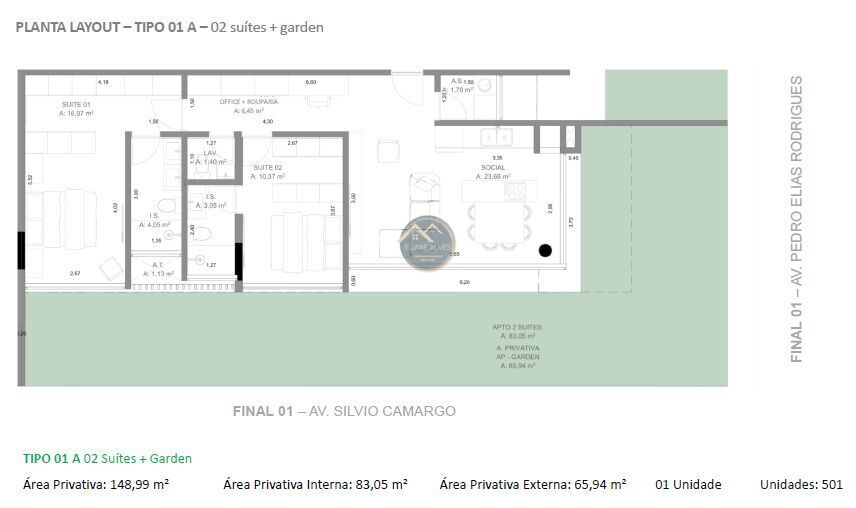 Apartamento à venda com 1 quarto, 48m² - Foto 16