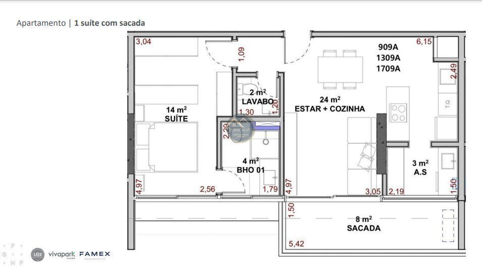 Apartamento, 1 quarto, 65 m² - Foto 46