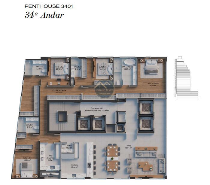 Apartamento, 5 quartos, 264 m² - Foto 40
