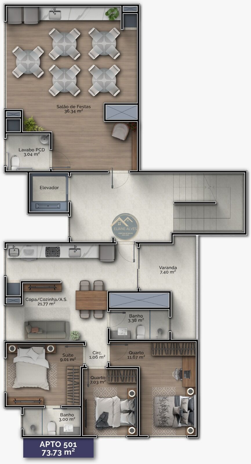 Apartamento, 2 quartos, 51 m² - Foto 7