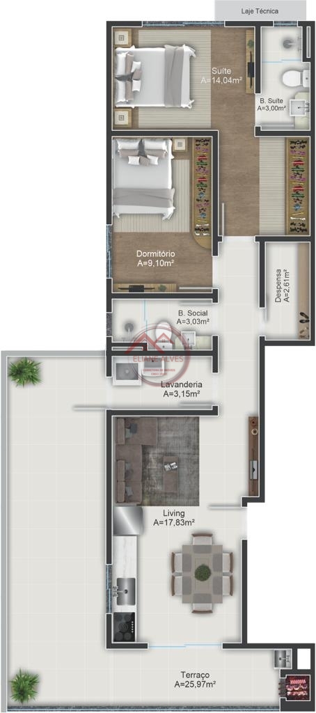 Apartamento à venda com 2 quartos, 72m² - Foto 8