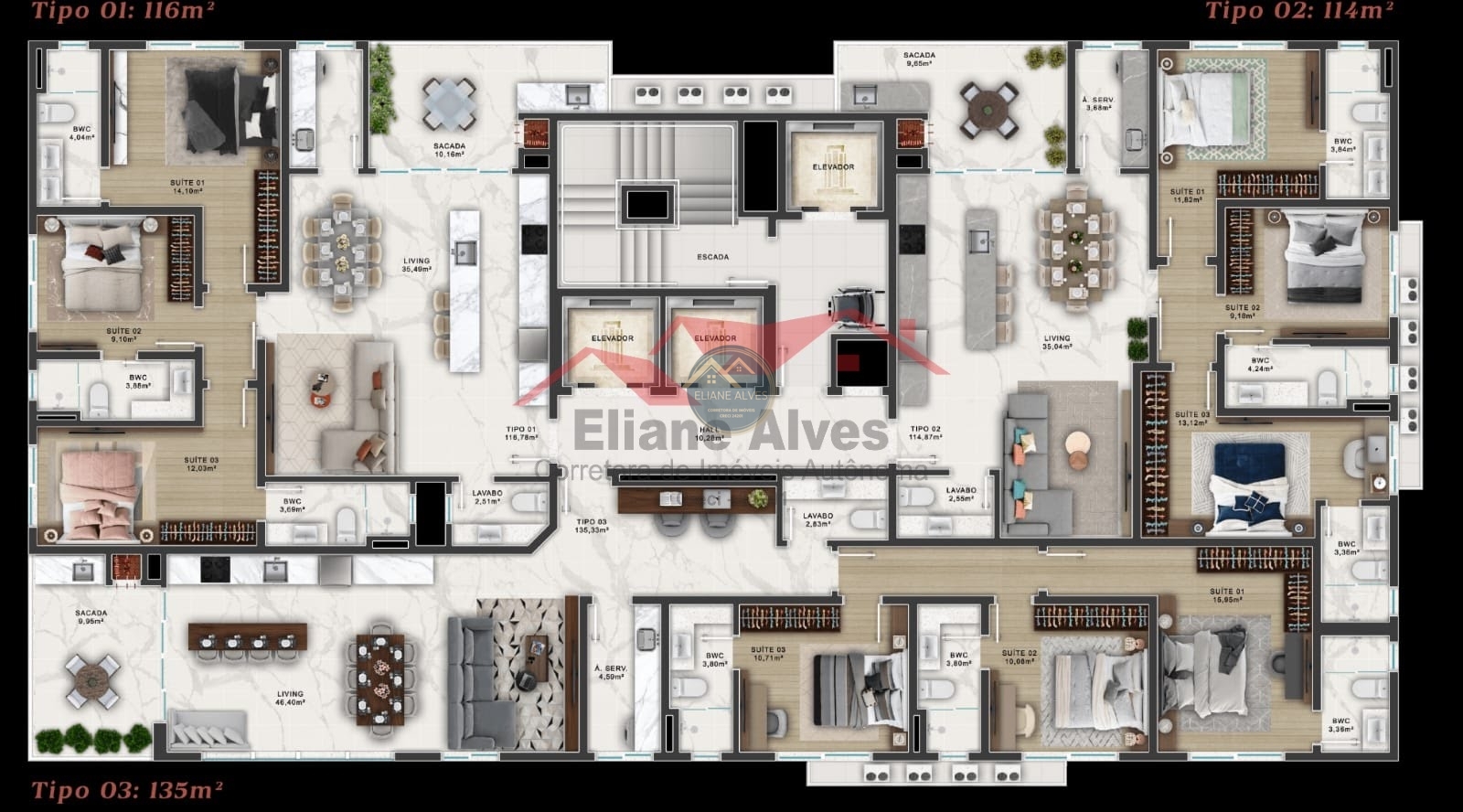 Apartamento à venda com 3 quartos, 114m² - Foto 44