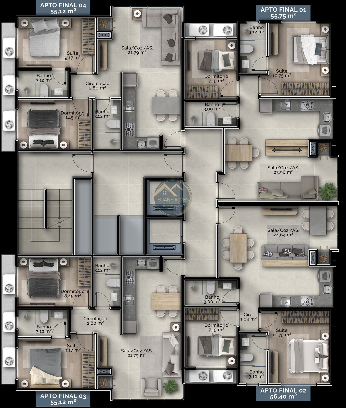 Apartamento à venda com 2 quartos, 55m² - Foto 9