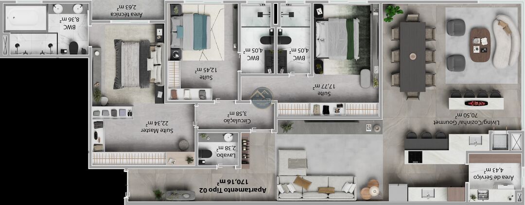 Apartamento à venda com 3 quartos, 170m² - Foto 45