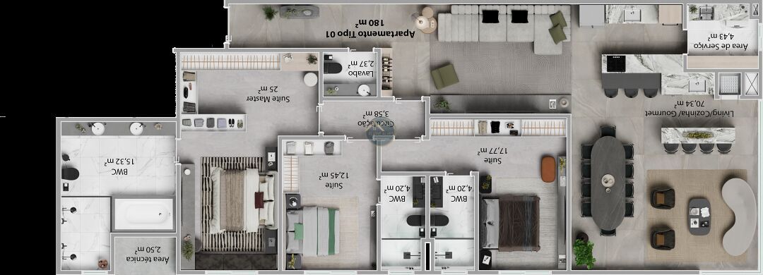 Apartamento à venda com 3 quartos, 170m² - Foto 44