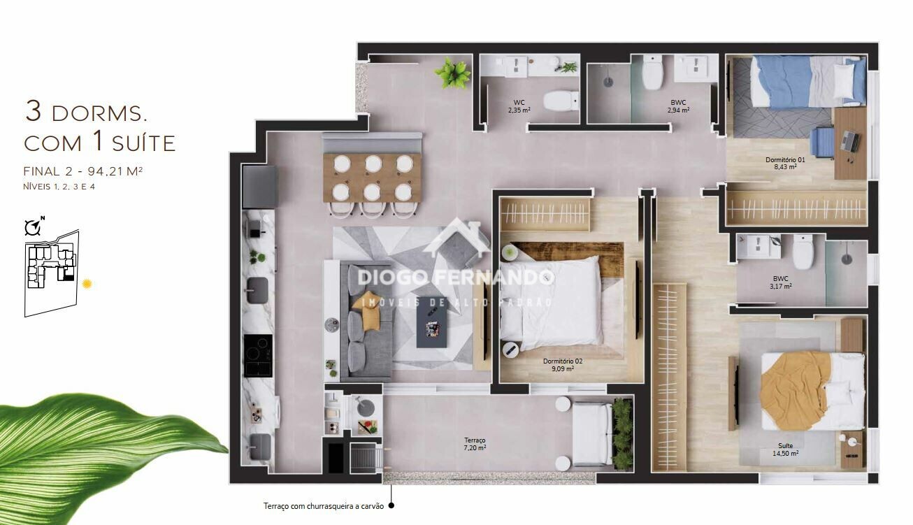 Apartamento à venda com 3 quartos, 109m² - Foto 19