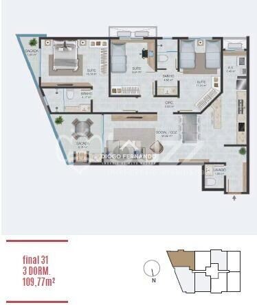 Apartamento à venda com 3 quartos, 109m² - Foto 31