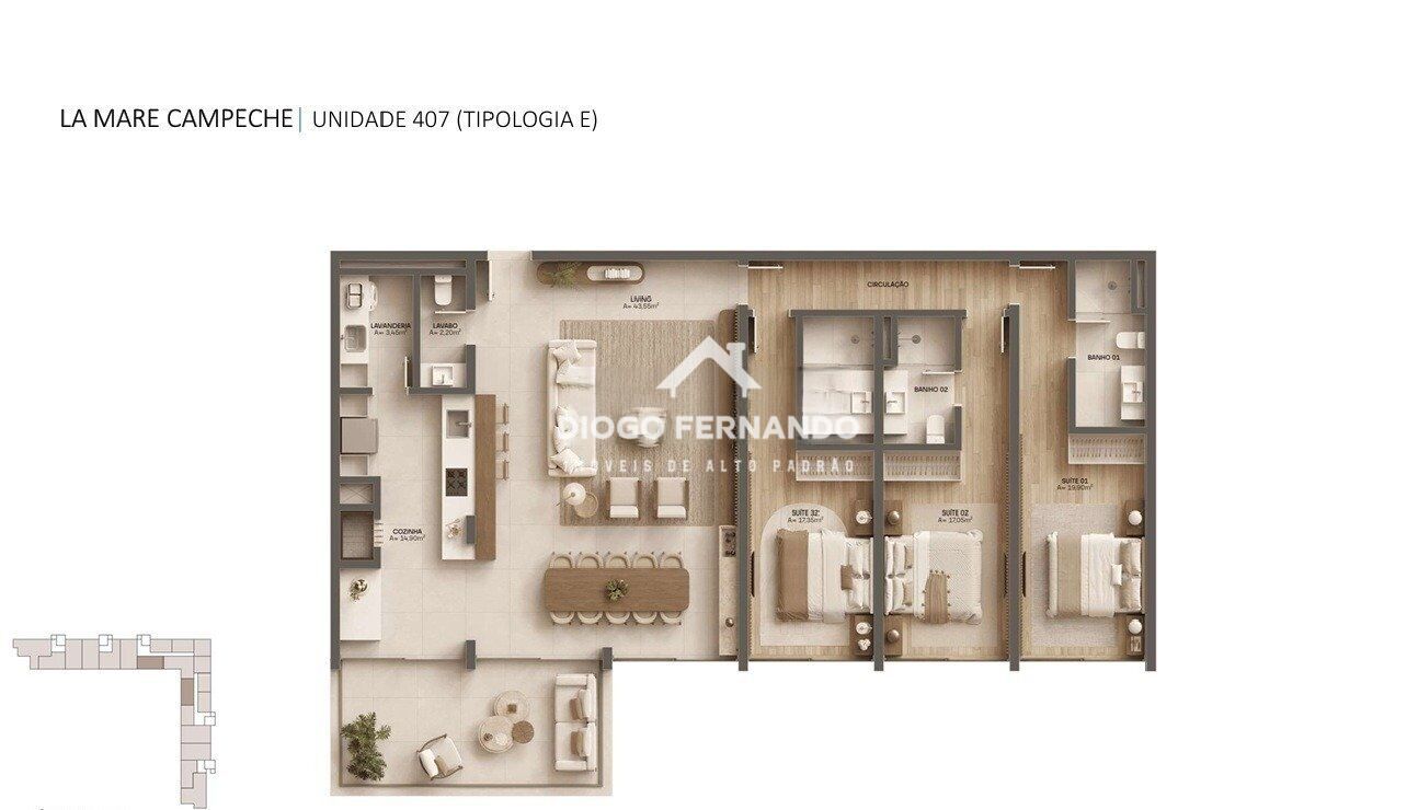 Apartamento, 3 quartos, 158 m² - Foto 2