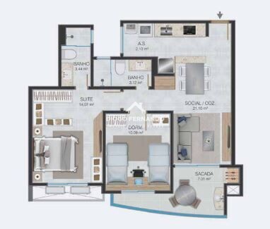 Apartamento à venda com 2 quartos, 69m² - Foto 4