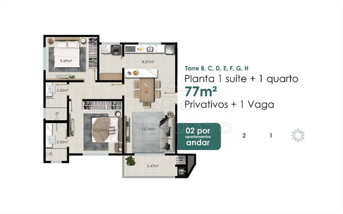 Apartamento à venda com 2 quartos, 73m² - Foto 22