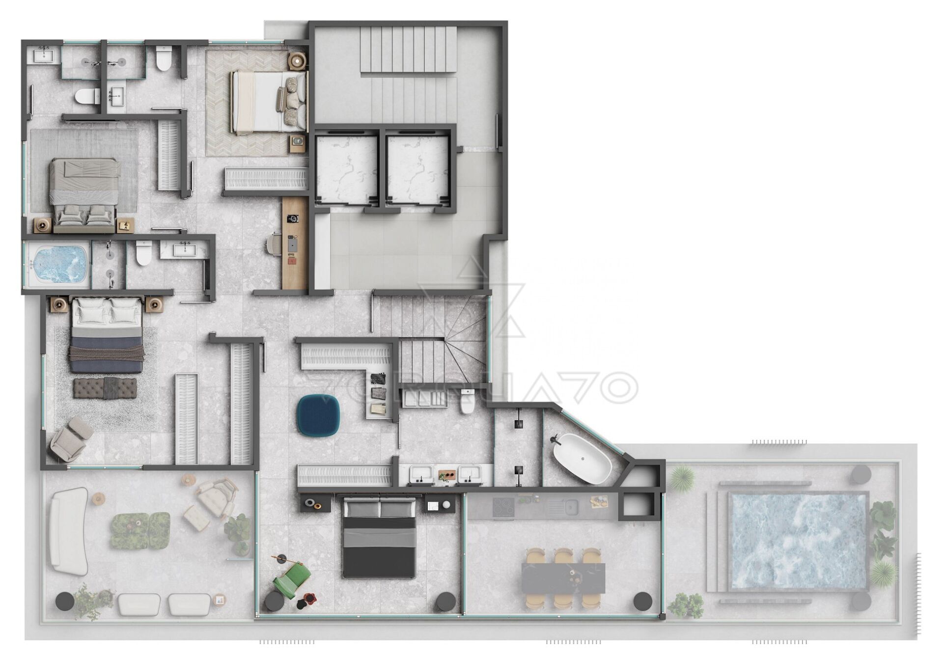 Apartamento à venda com 4 quartos, 204m² - Foto 20