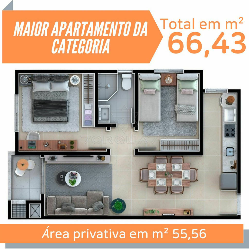 Apartamento à venda com 2 quartos, 55m² - Foto 14