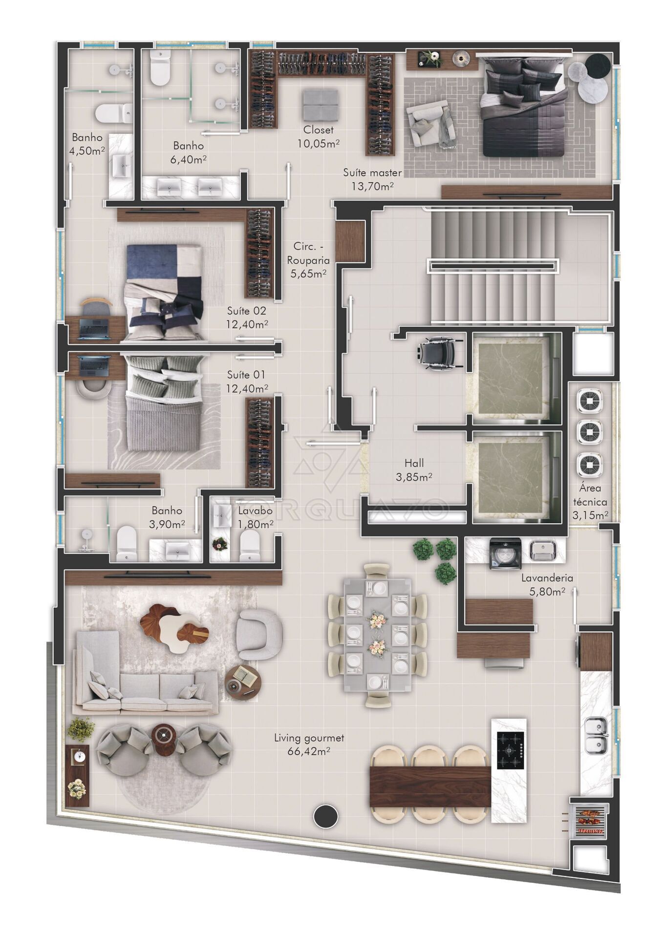 Apartamento à venda com 3 quartos, 165m² - Foto 13