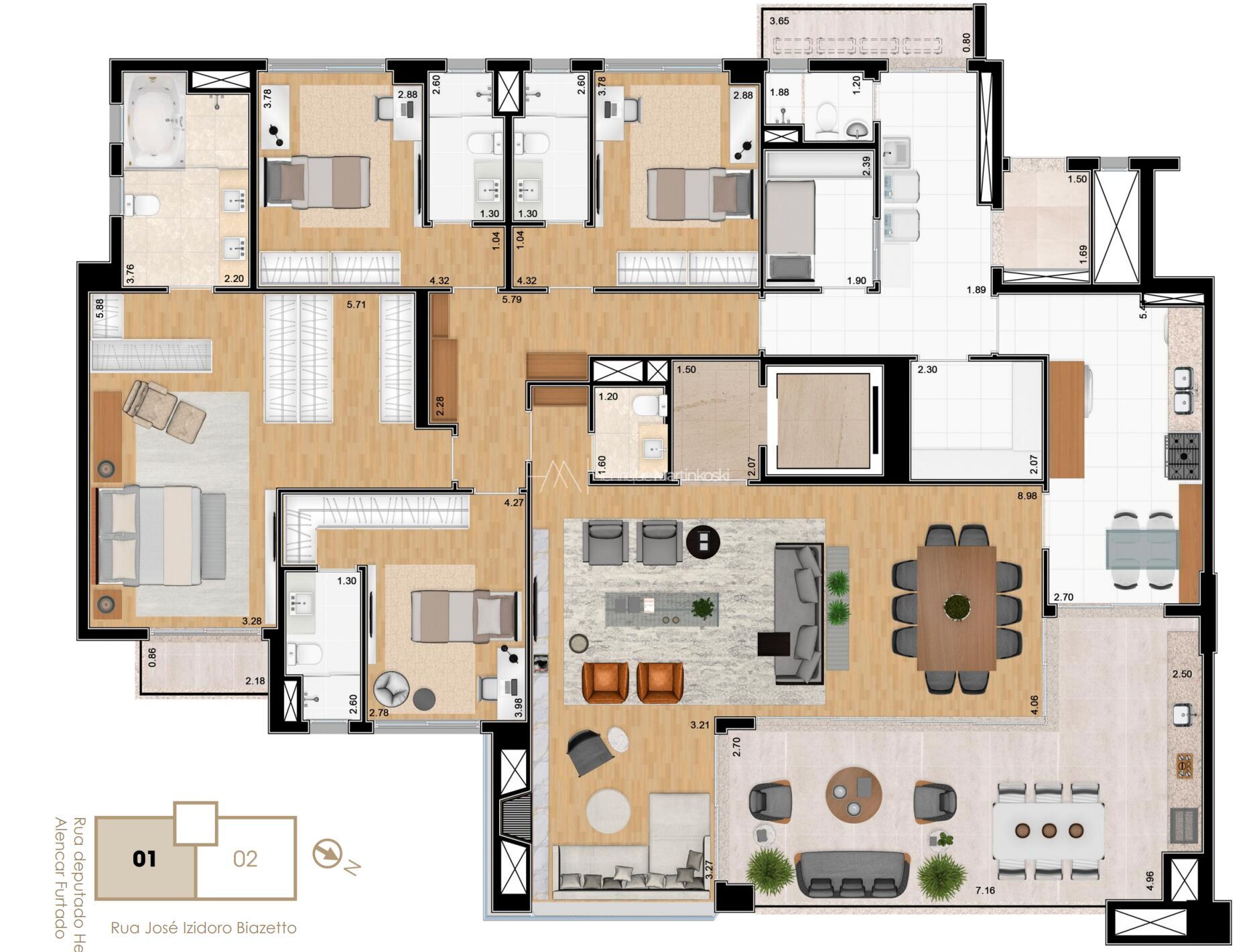 Apartamento à venda com 4 quartos, 260m² - Foto 50