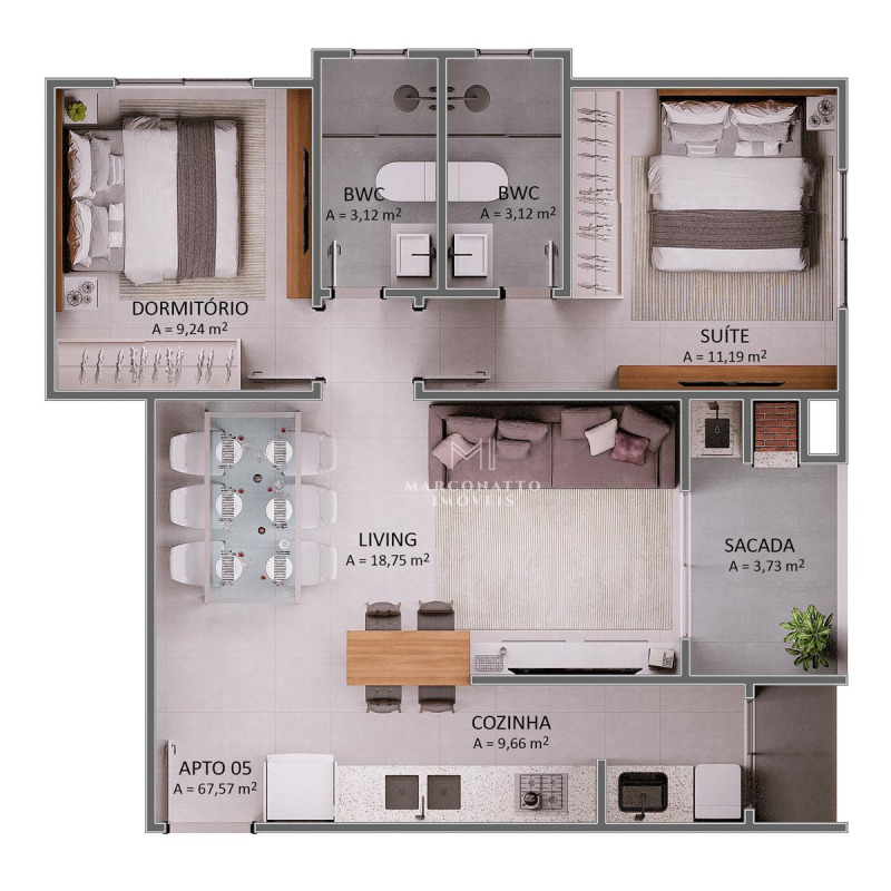 Apartamento à venda com 2 quartos, 74m² - Foto 9