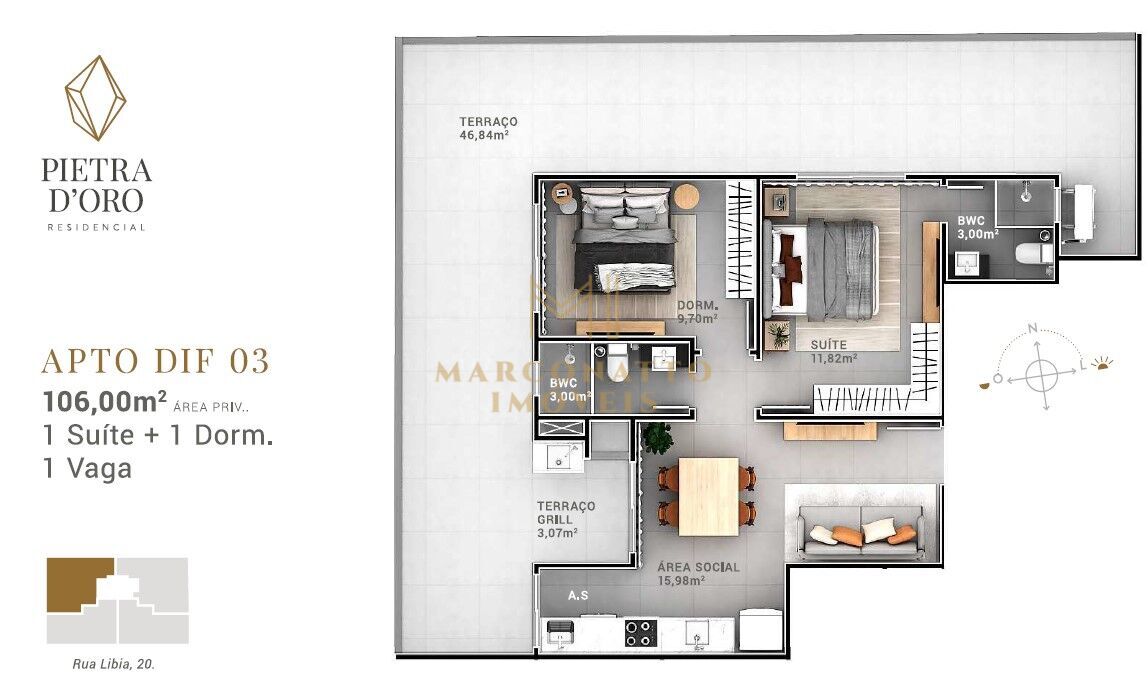 Apartamento à venda com 2 quartos, 67m² - Foto 16