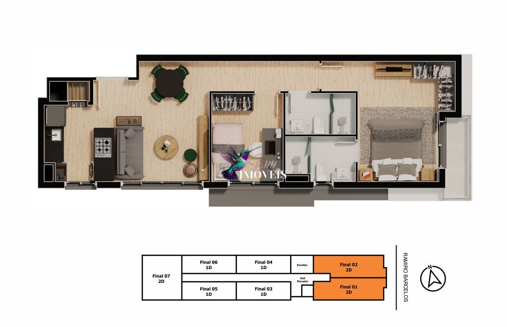 Apartamento à venda com 2 quartos, 66m² - Foto 5