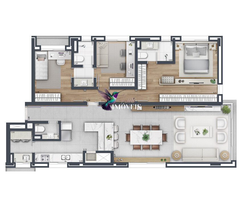 Apartamento à venda com 3 quartos, 124m² - Foto 9