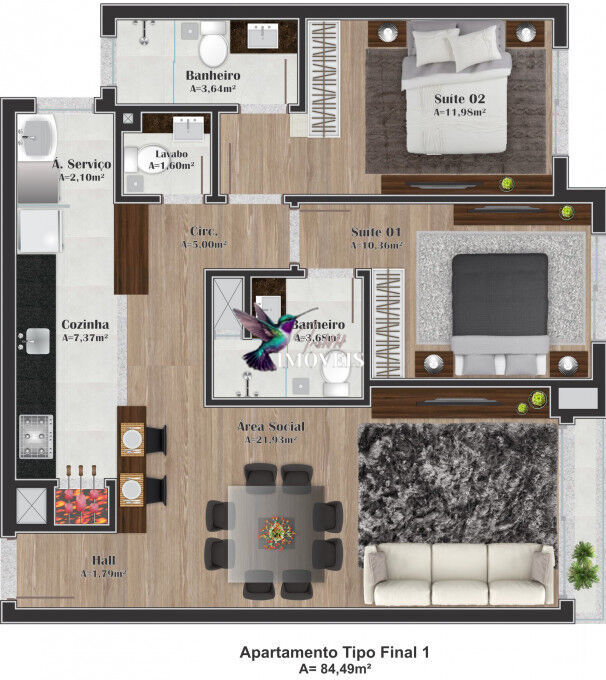 Apartamento à venda com 2 quartos, 79m² - Foto 31