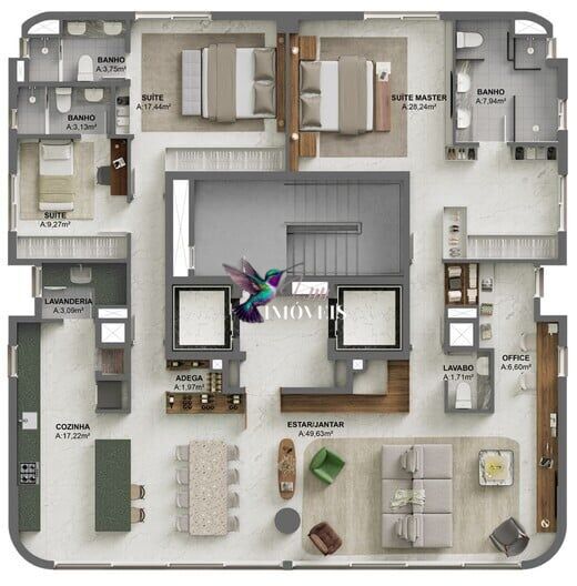 Apartamento à venda com 3 quartos, 186m² - Foto 10