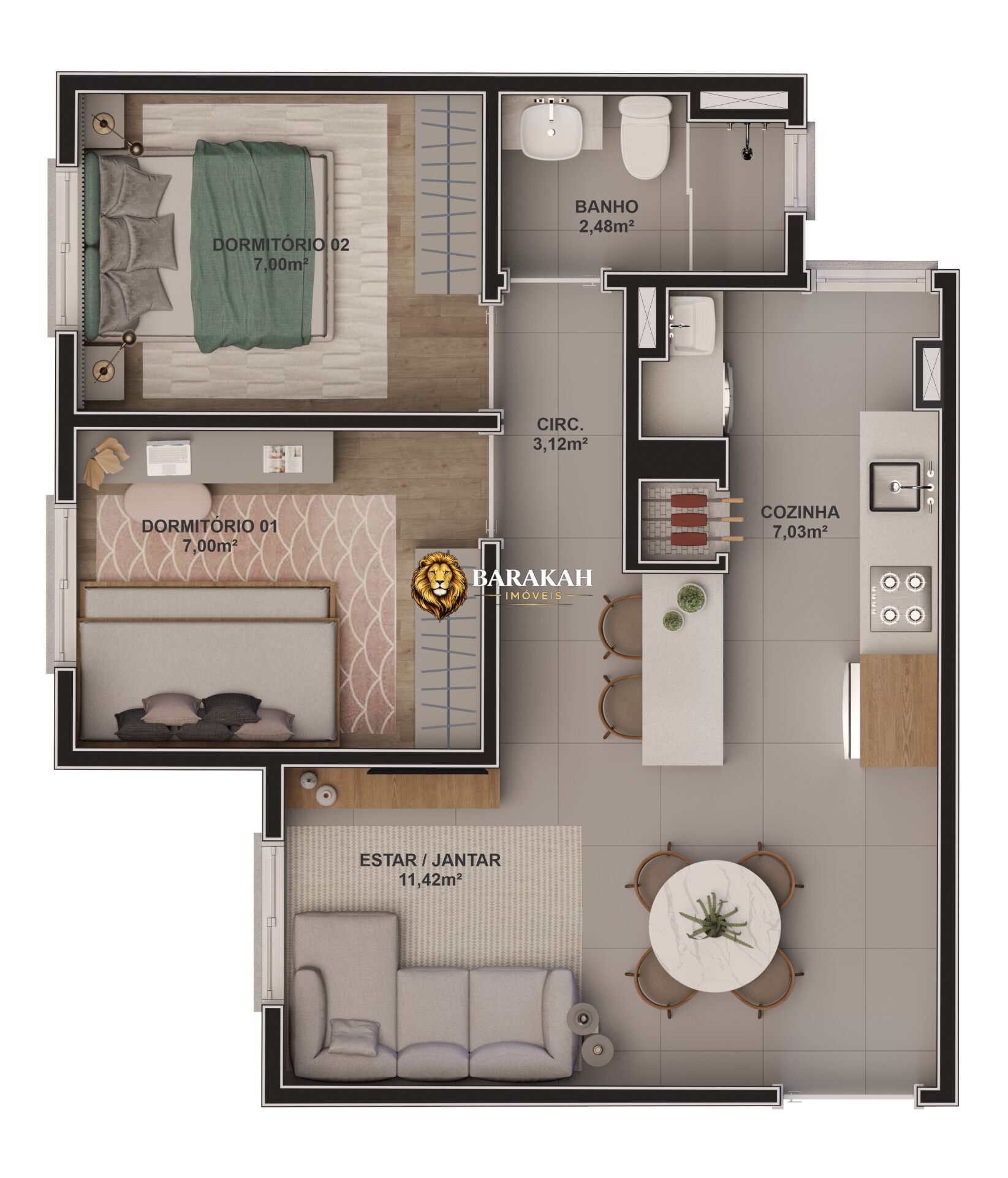 Apartamento, 2 quartos, 45 m² - Foto 40