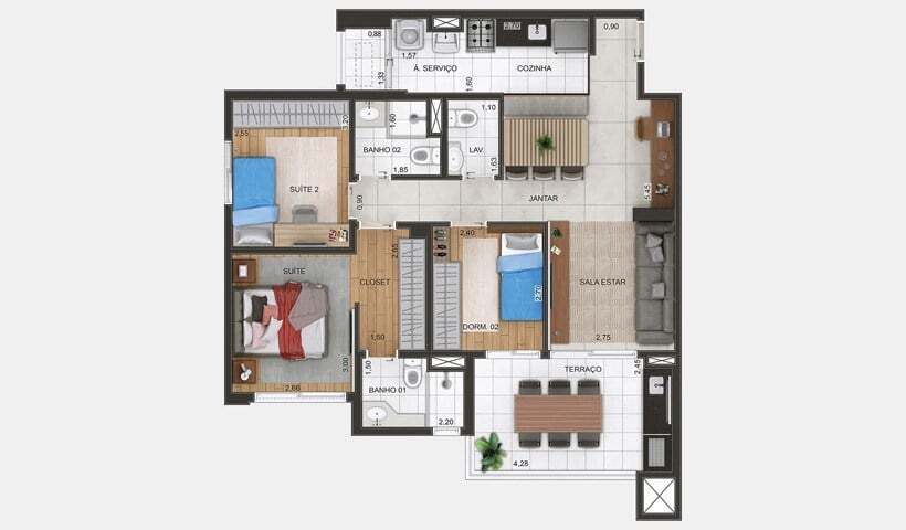 Apartamento à venda com 3 quartos, 92m² - Foto 27