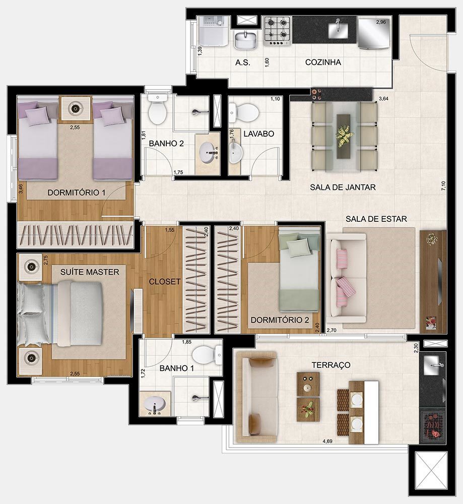 Apartamento à venda com 3 quartos, 106m² - Foto 31