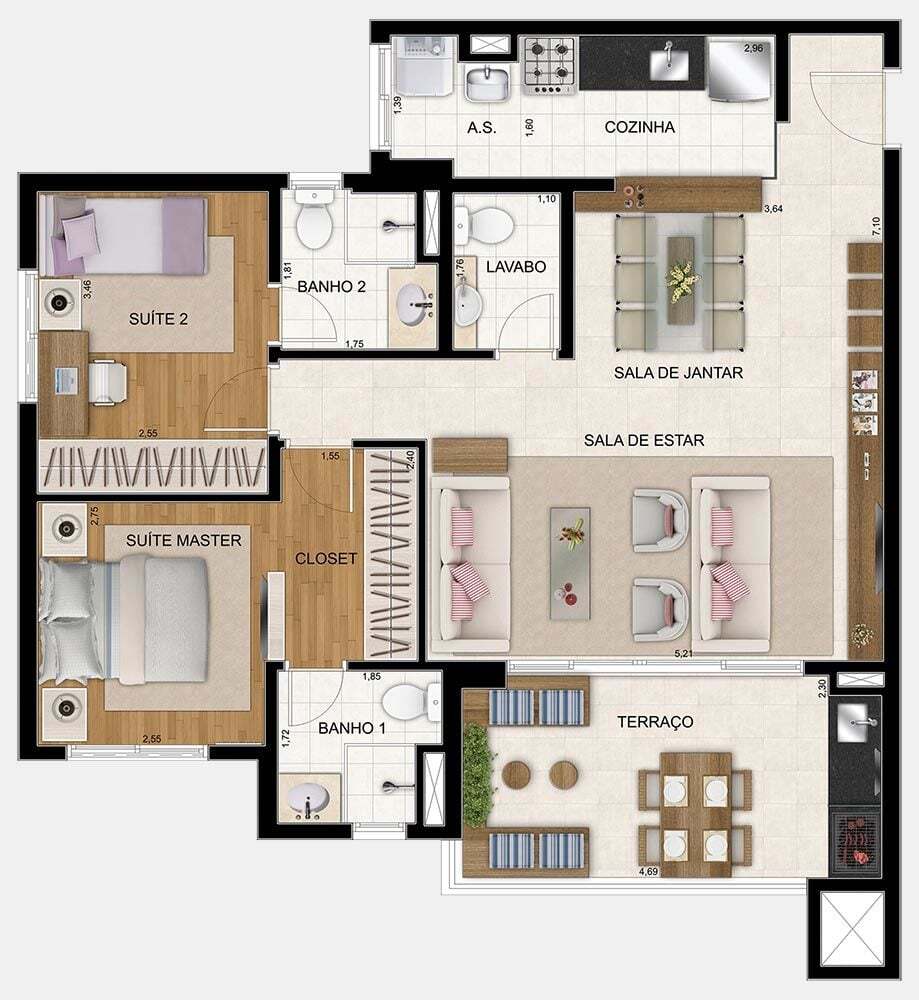 Apartamento à venda com 2 quartos, 113m² - Foto 32