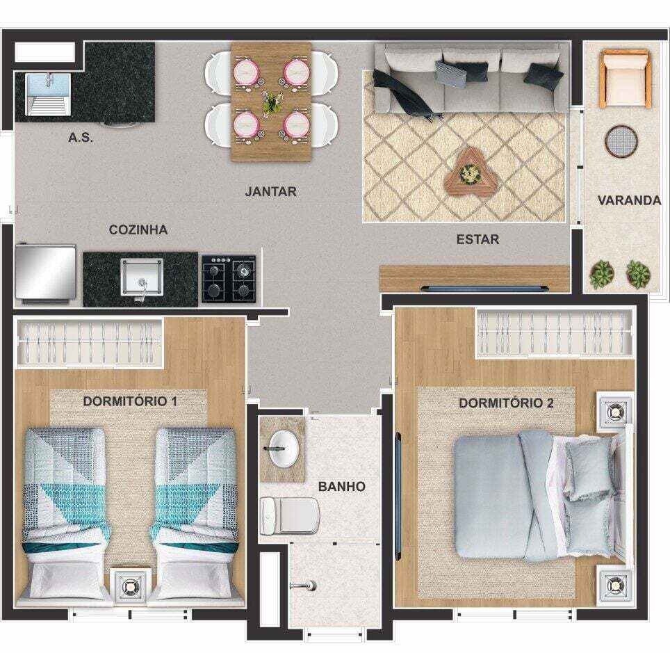 Apartamento à venda com 2 quartos, 34m² - Foto 38