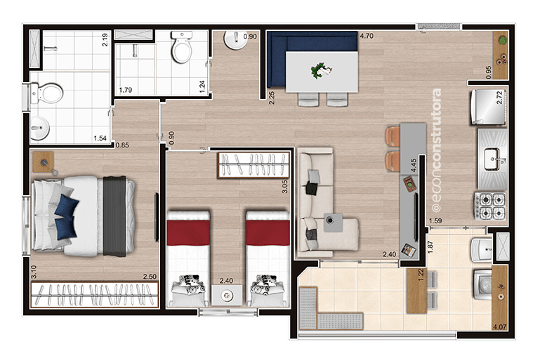 Apartamento à venda com 2 quartos, 55m² - Foto 18