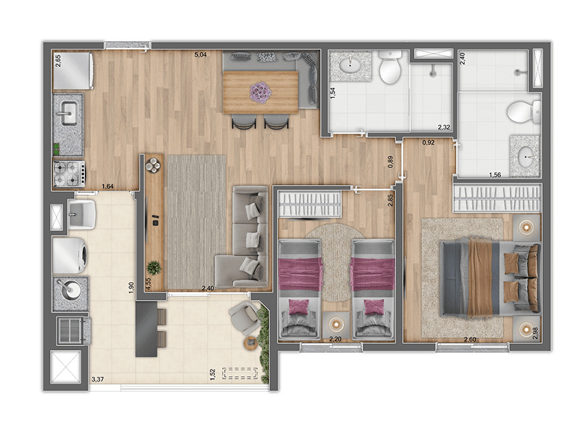 Apartamento à venda com 3 quartos, 70m² - Foto 16