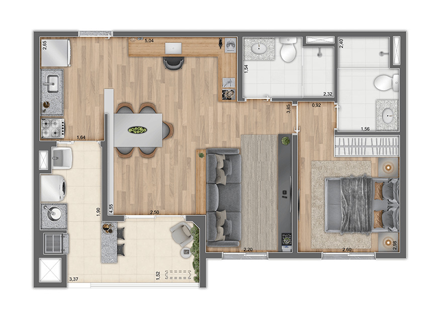 Apartamento à venda com 3 quartos, 70m² - Foto 17